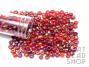Size 6-0 Seed Beads - Transparent Rainbow Dark Red